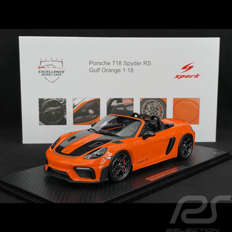Porsche 718 Spyder RS Type 982 2024 Pack Weissach — Orange Gulf, miniature Spark à l'échelle 1:18