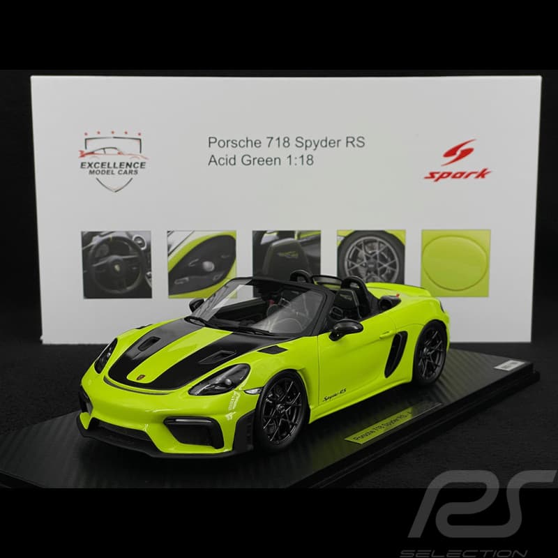 Porsche 718 Spyder RS Type 982 2024 Pack Weissach — Vert Acide, miniature Spark à l'échelle 1:18